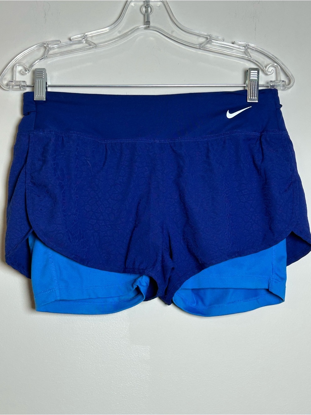 Nike Dri-FIT Running Shorts with Built-In Compression – Women’s Small Blue